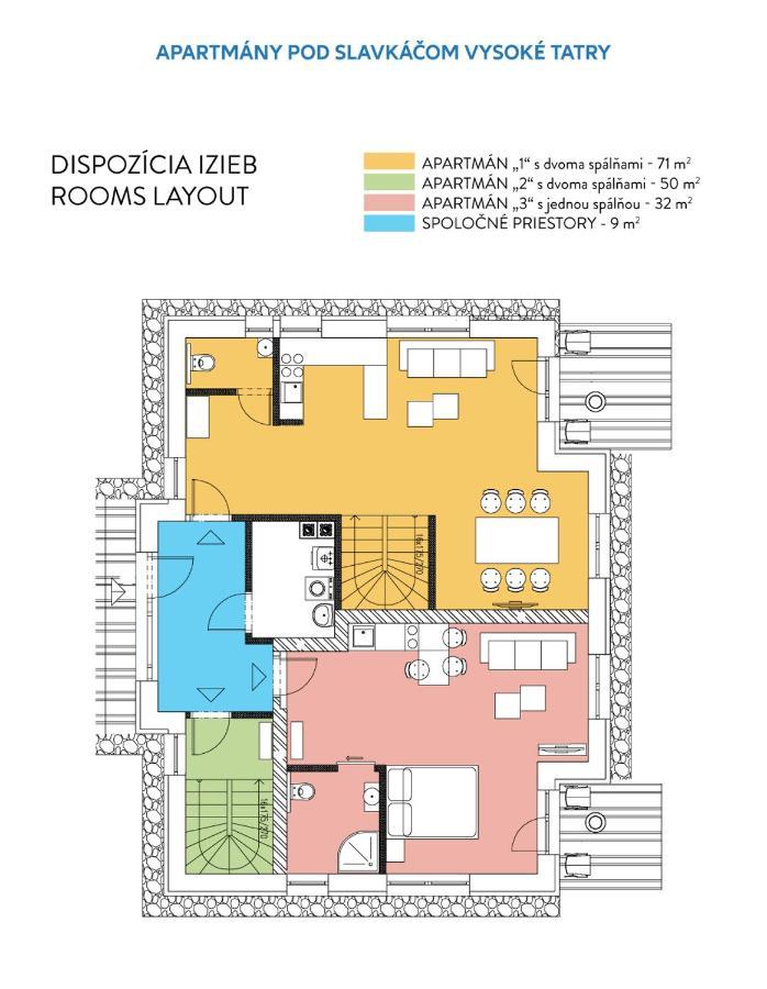 Apartmány pod Slavkáčom - Vysoké Tatry Veľký Slavkov Extérieur photo